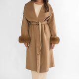 Zannora Faux Fur Coat Camel
