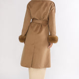 Zannora Faux Fur Coat Camel