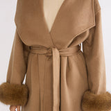 Zannora Faux Fur Coat Camel