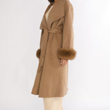 Zannora Faux Fur Coat Camel