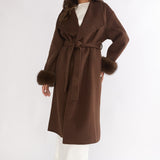 Zannora Faux Fur Coat Chocolate