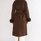 Zannora Faux Fur Coat Chocolate