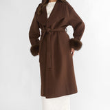 Zannora Faux Fur Coat Chocolate