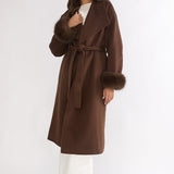 Zannora Faux Fur Coat Chocolate