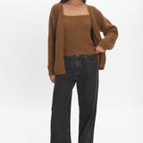 Jorie Knit Cardigan Brown