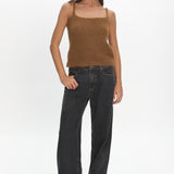Jorie Knit Cami Top Brown