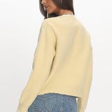 Aurore Scalloped Edge Knit Cardigan Butter