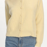 Aurore Scalloped Edge Knit Cardigan Butter
