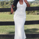 Duma Knit Maxi Skirt Cream