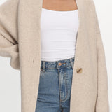 Last Light Longline Oversized Coat Oat