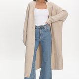 Last Light Longline Oversized Coat Oat