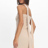 Tarant Ribbed Knit Mini Dress Sand