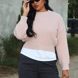 Cadence Knit Sweater Pink