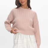 Cadence Knit Sweater Pink