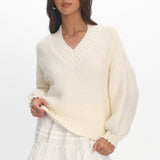 Samaya Chunky Knit Sweater Cream