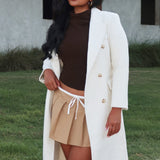 Luciana Waist Tie Trench Coat Oat