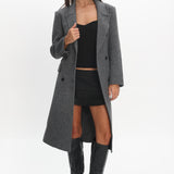 Luciana Waist Tie Trench Coat Grey