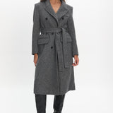 Luciana Waist Tie Trench Coat Grey