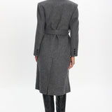 Luciana Waist Tie Trench Coat Grey