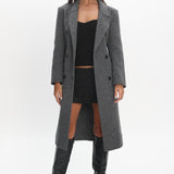 Luciana Waist Tie Trench Coat Grey