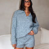 Jenae Knit Shorts Grey