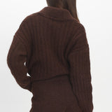 Jenae Knit Shorts Chocolate