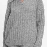 Jenae Oversized Drop Shoulder Sweater Grey