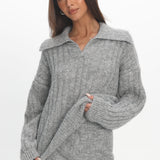 Jenae Oversized Drop Shoulder Sweater Grey