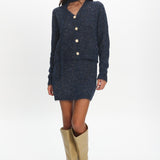 She's Good Knit Mini Skirt Navy