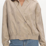 Rampage Faux Suede Blouson Jacket Sand
