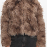 Moving On Faux Fur Coat Mocha