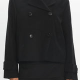 London Night Double-Breasted Coat Black