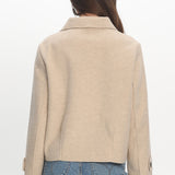 London Night Double-Breasted Coat Oat