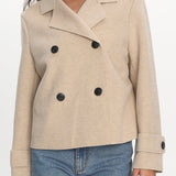 London Night Double-Breasted Coat Oat