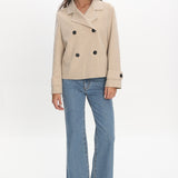 London Night Double-Breasted Coat Oat