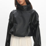 Bellarae High Neck Bomber Jacket Black
