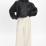 Bellarae High Neck Bomber Jacket Black