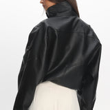 Bellarae High Neck Bomber Jacket Black