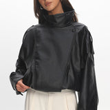 Bellarae High Neck Bomber Jacket Black