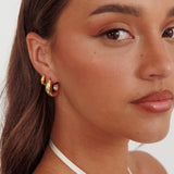 Kya Chunky Half-Hoop Set Gold Plated