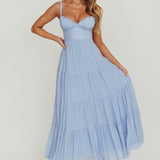 Neptune Cut Out Back A-Line Maxi Dress Blue