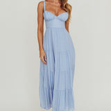 Neptune Cut Out Back A-Line Maxi Dress Blue