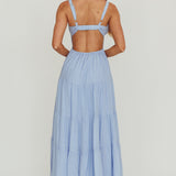 Neptune Cut Out Back A-Line Maxi Dress Blue