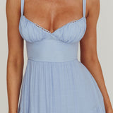 Neptune Cut Out Back A-Line Maxi Dress Blue