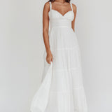 Neptune Cut Out Back A-Line Maxi Dress White