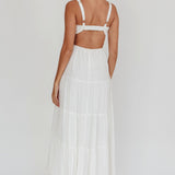 Neptune Cut Out Back A-Line Maxi Dress White
