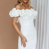 Always Yours Off-Shoulder Mini Dress White