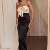 Coquette Bow Bust Midi Dress Blush