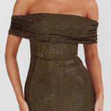 Kailey Off-Shoulder Maxi Dress Spangle Black