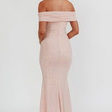 Kailey Off-Shoulder Maxi Dress Spangle Blush